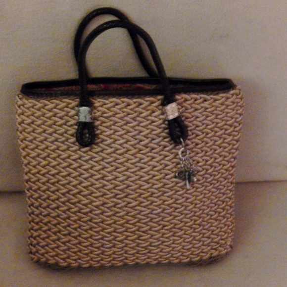 "BRIGHTON"  wicker  tote' - Picture 1 of 5